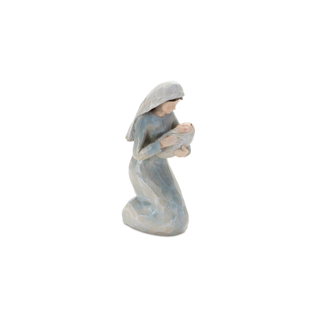 Set of Nine Beige And Gold Polyresin Figurine
