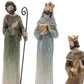 Set of Nine Beige And Gold Polyresin Figurine