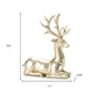 Set of Four Gold Polyresin Deer Christmas Figurine