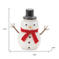 Set of Six White And Red Fabric Christmas Snowman Figurine