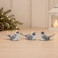 12 Gray Fabric Bird Tabletop Sculpture