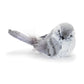 12 Gray Fabric Bird Tabletop Sculpture