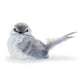 12 Gray Fabric Bird Tabletop Sculpture