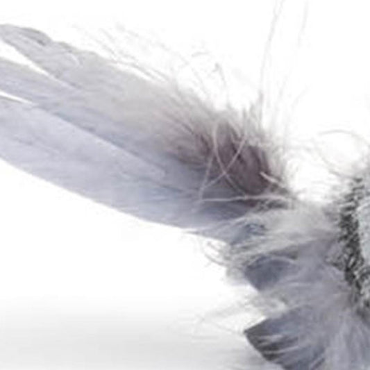 12 Gray Fabric Bird Tabletop Sculpture