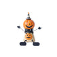 Set of Three Orange And Black Polyresin Halloween Jack-O-Lantern Figurine