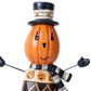Set of Three Orange And Black Polyresin Halloween Jack-O-Lantern Figurine