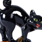 Set of Three Orange And Black Polyresin Cat Figurine