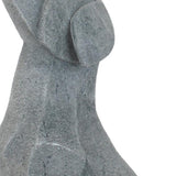 Set of Four Gray Polyresin Cat And Dog Figurines