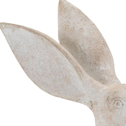 Set of Four Beige Resin Bunny Rabbit Figurines