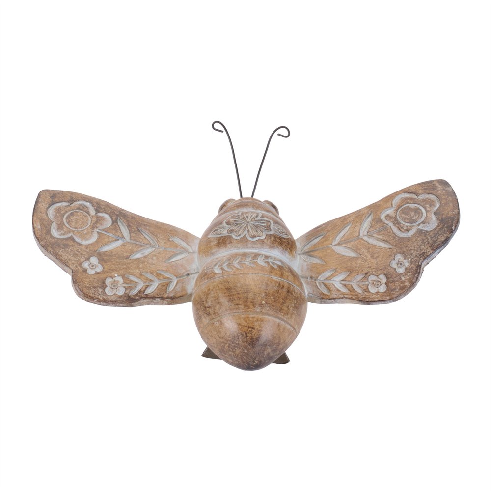 Set of Four Brown Polyresin Butterfly Figurine
