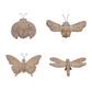 Set of Four Brown Polyresin Butterfly Figurine