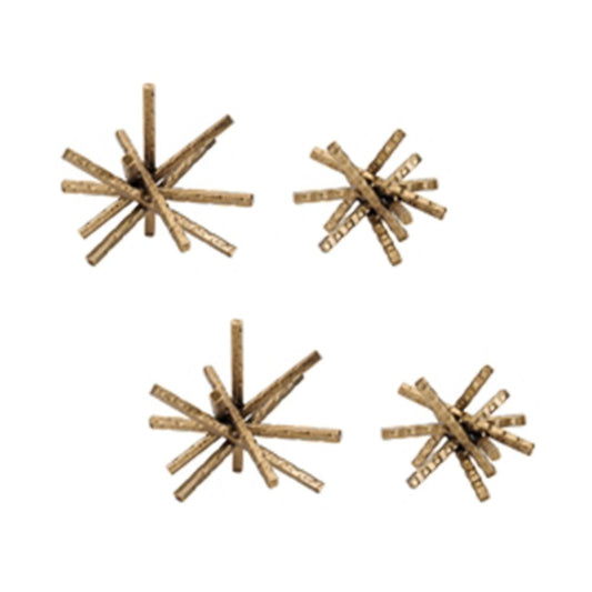 Set of Four Gold Iron Tabletop Sculpture