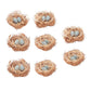 Set of Eight Brown And Blue Decorative Birds Nests With Eggs Sculptures