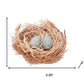 Set of Eight Brown And Blue Decorative Birds Nests With Eggs Sculptures