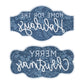 Set of Two Blue And White Christmas Home For The Holidays Wood Wall Decor