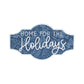 Set of Two Blue And White Christmas Home For The Holidays Wood Wall Decor