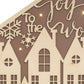 35" X 17" Beige Christmas Advent Calendar Joy to the World Wood Hanging Wall Decor
