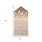 35" X 17" Beige Christmas Advent Calendar Joy to the World Wood Hanging Wall Decor