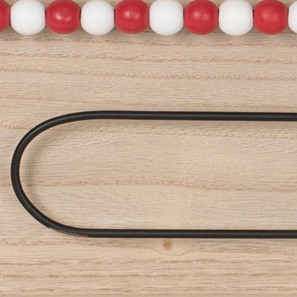 11" X 20" Natural And Red  Wood Sleeps 'Til Christmas Advent Calendar Hanging Wall Decor