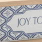 5" X 12" Blue And White Christmas Joy To The World Wood Framed Art