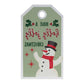 16" X 9" Green And White Metal Christmas Snowman Hanging Wall Decor