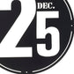 24" X 24" Black Christmas Dec 25th Iron Circle Hanging Wall Decor