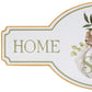 10" X 22" White Green And Orange Metal Home Sweet Home Hanging Wall Decor
