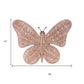 14" X 18" Natural Butterfly Rattan Hanging Dimensional Sculpture