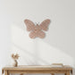 14" X 18" Natural Butterfly Rattan Hanging Dimensional Sculpture