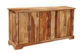 72" Brown Solid Wood Live Edge Sideboard with Six Doors