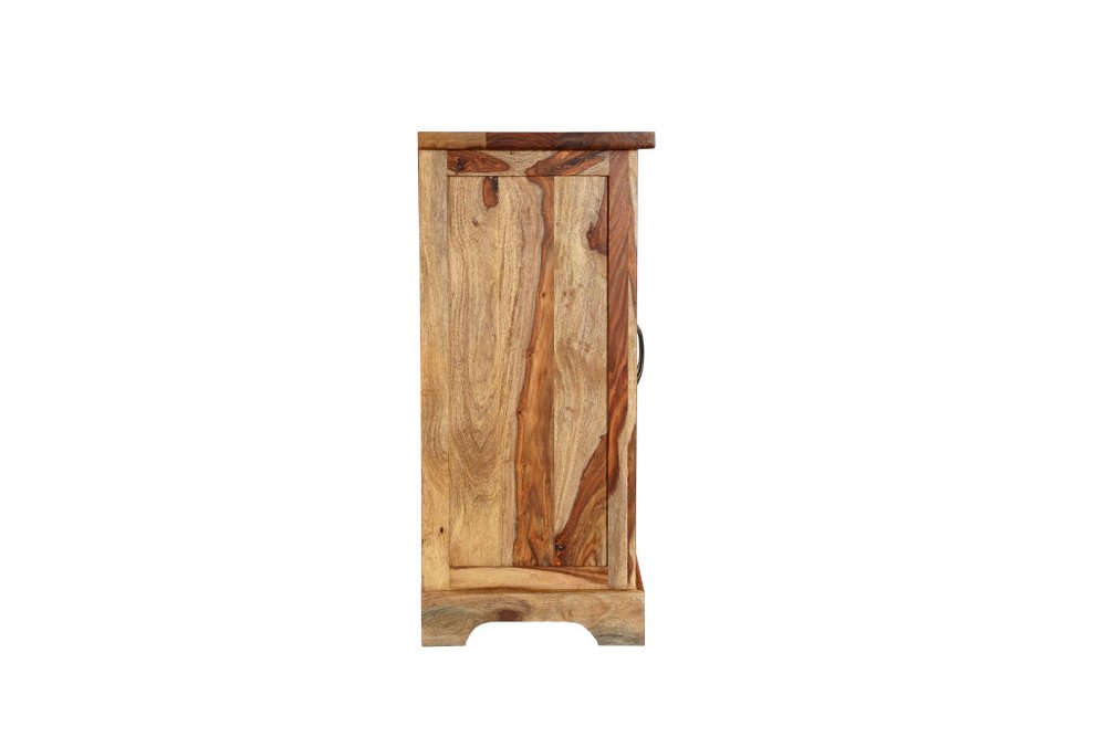 72" Brown Solid Wood Live Edge Sideboard with Six Doors