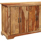 72" Brown Solid Wood Live Edge Sideboard with Six Doors