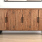 69" Brown Solid Wood Live Edge Sideboard with Six Doors
