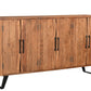 69" Brown Solid Wood Live Edge Sideboard with Six Doors