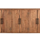 69" Brown Solid Wood Live Edge Sideboard with Six Doors