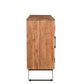 69" Brown Solid Wood Live Edge Sideboard with Six Doors