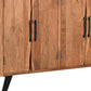 69" Brown Solid Wood Live Edge Sideboard with Six Doors