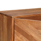 82" Brown Solid Wood Carved Geometric Sideboard with Four Doors