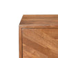 82" Brown Solid Wood Carved Geometric Sideboard with Four Doors