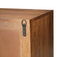 82" Brown Solid Wood Carved Geometric Sideboard with Four Doors