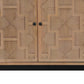 80" Brown Solid Wood Carved Geometric Sideboard with Four Doors