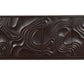 80" Dark Brown Solid Wood Carved Abstract Sideboard with Four Doors