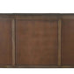 70" Dark Brown Solid Wood Carved Geometric Sideboard with Four Doors