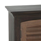 72" Dark Brown Solid Wood Shutter Style Sideboard with Four Doors