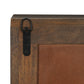 83" Dark Brown Distressed Reclaimed Wood Three Drawer Sideboard with Four Doors