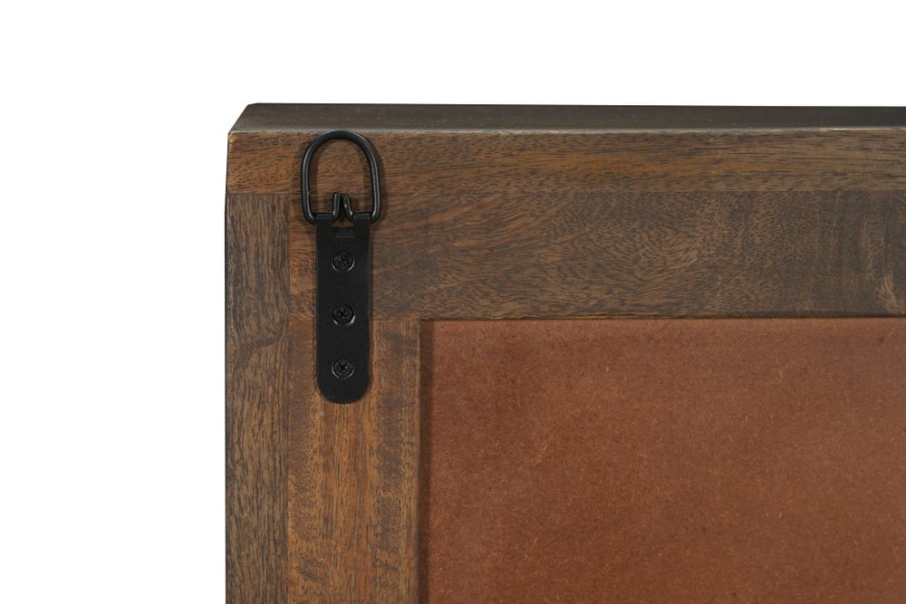 83" Dark Brown Distressed Reclaimed Wood Three Drawer Sideboard with Four Doors