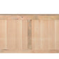 72" Natural Solid Wood Three Drawer Sideboard with Five Doors