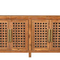 71" Brown Solid Wood Carved Geometric Sideboard with Four Doors