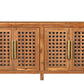 71" Brown Solid Wood Carved Geometric Sideboard with Four Doors