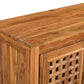 71" Brown Solid Wood Carved Geometric Sideboard with Four Doors